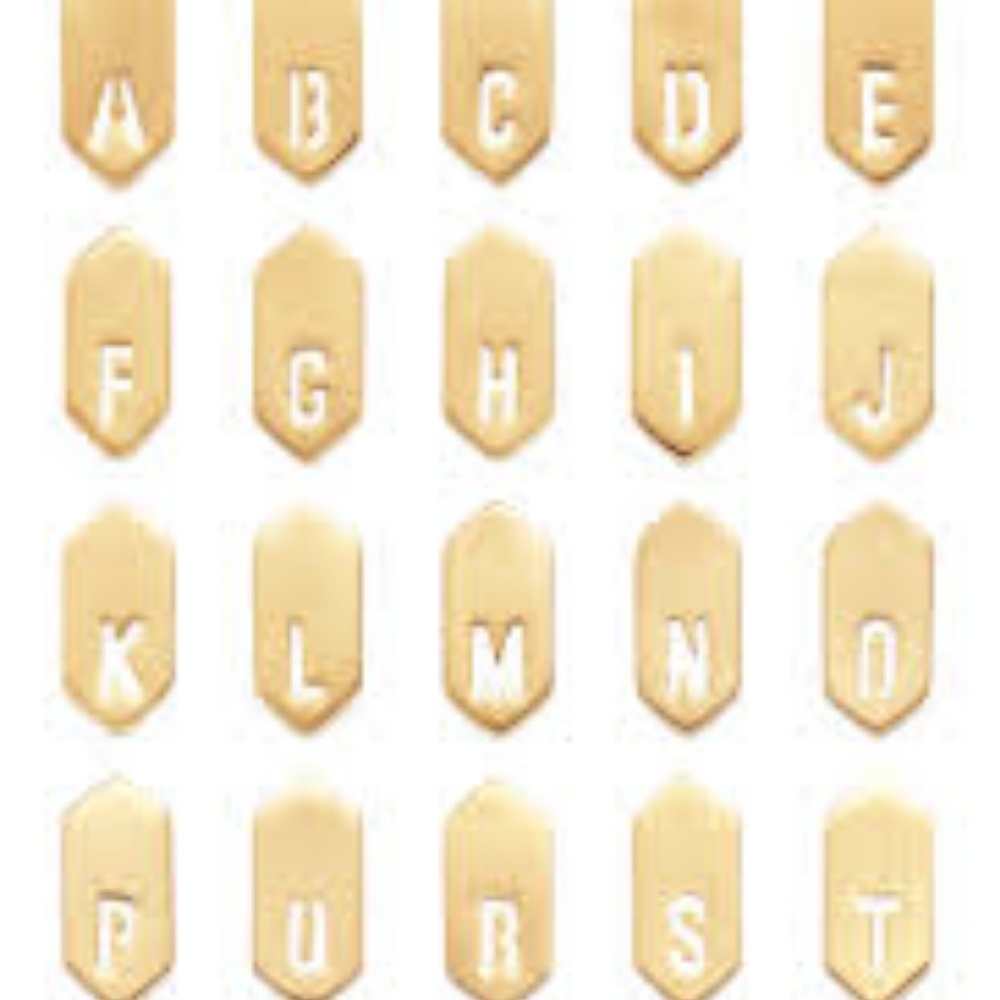 NWT Keep Collective Geo Brushed Gold Letter "P"